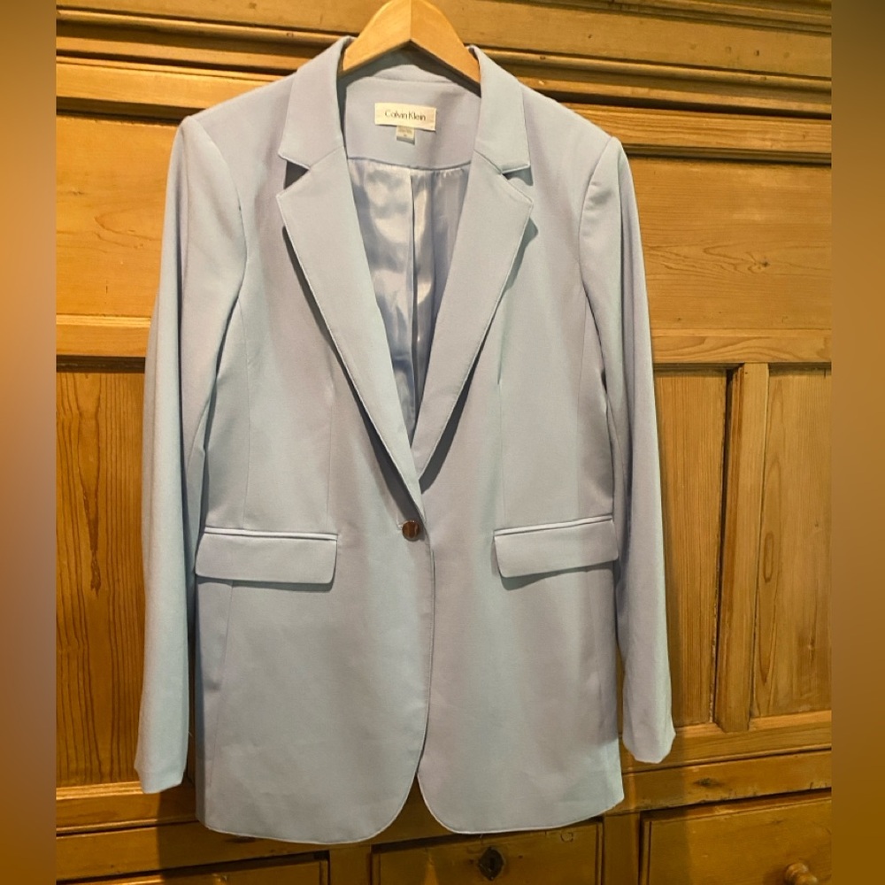 Calvin Klein women’s light blue blazer